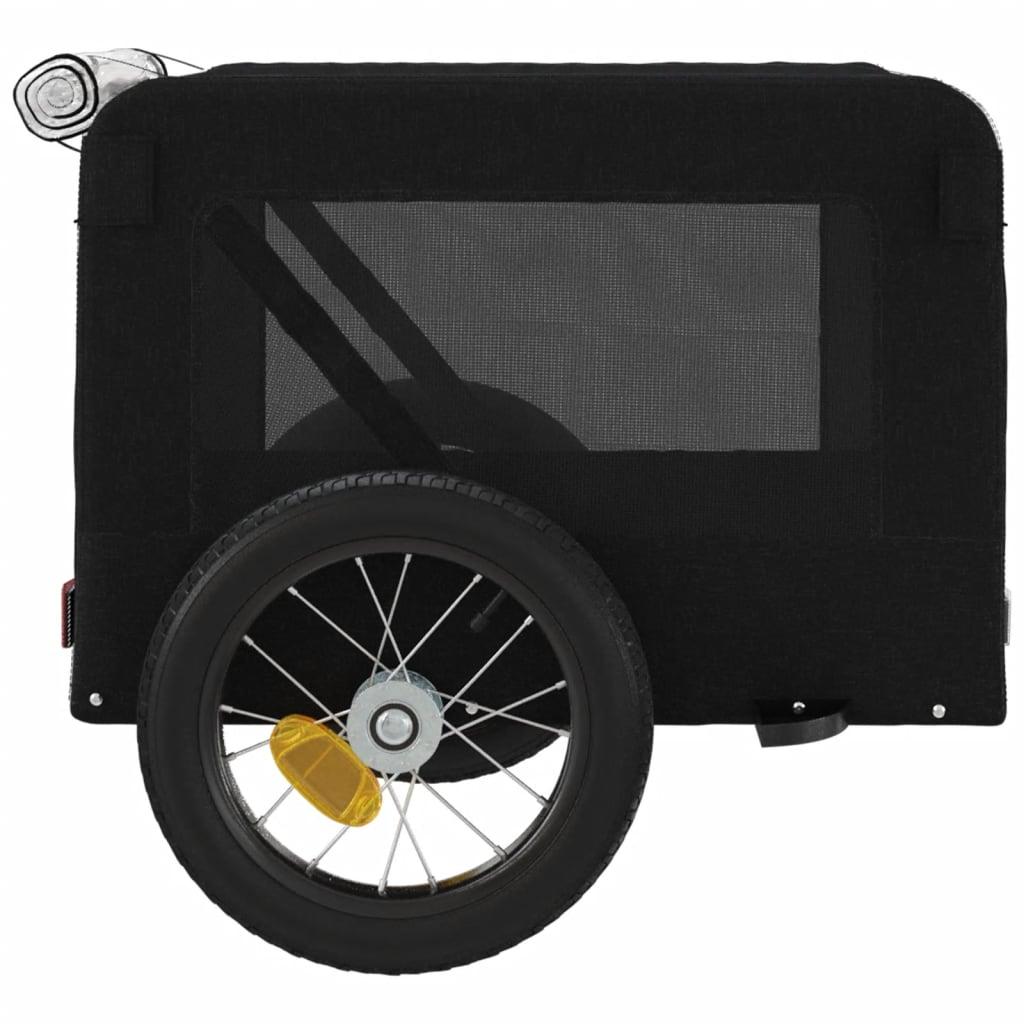 Glamorous Pups : vidaXL Pet Bike Trailer Black Oxford fabric, Iron, PVC