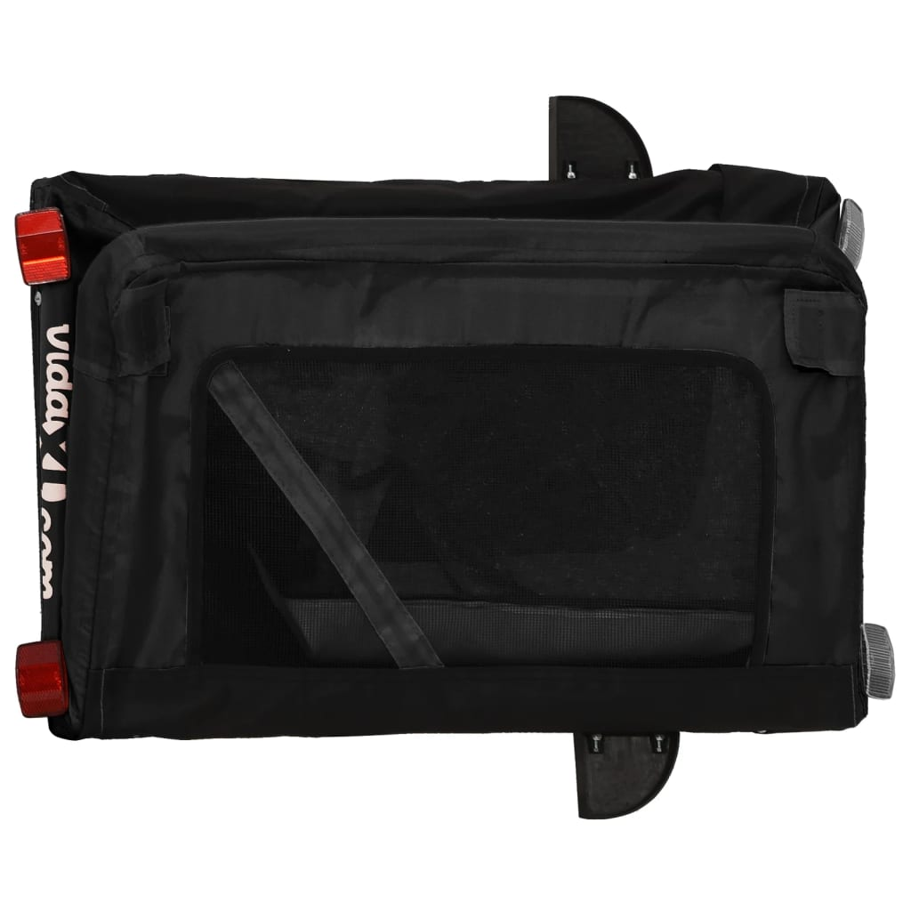 Glamorous Pups : vidaXL Pet Bike Trailer Black Oxford fabric, Iron, PVC