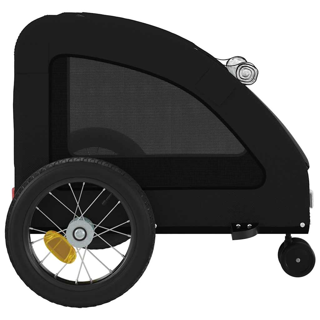 Glamorous Pups : vidaXL Pet Bike Trailer Black Oxford fabric, Iron, PVC Durable