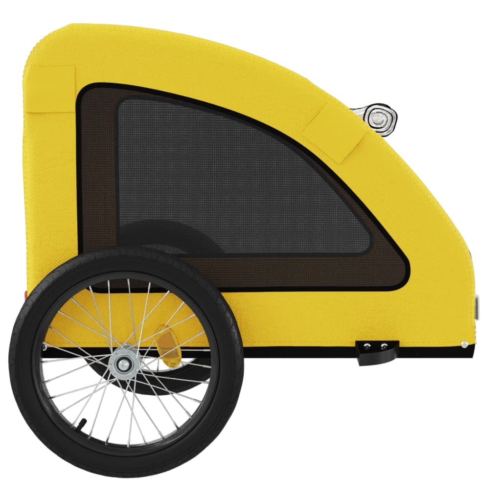 Glamorous Pups : vidaXL Pet Bike Trailer Yellow Oxford fabric, Iron, PVC Collapsible