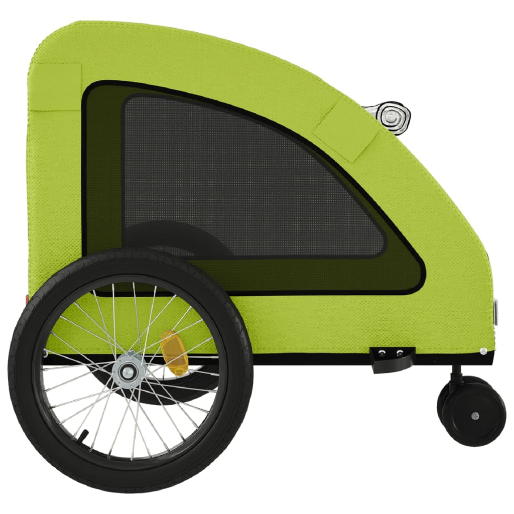 Glamorous Pups : vidaXL Pet Bike Trailer Green Oxford Fabric, Iron, PVC Tough