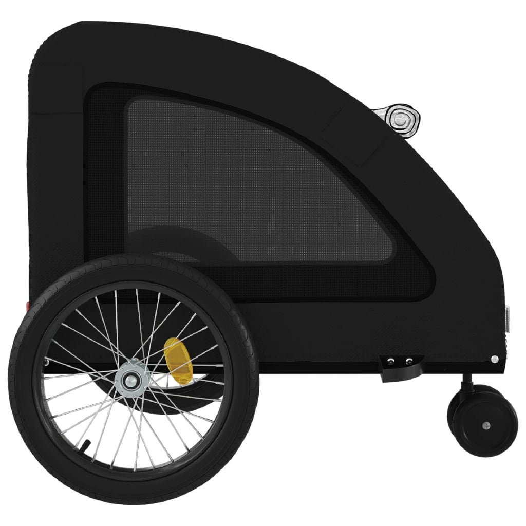 Glamorous Pups : vidaXL Pet Bike Trailer Black Oxford fabric Compact Durable