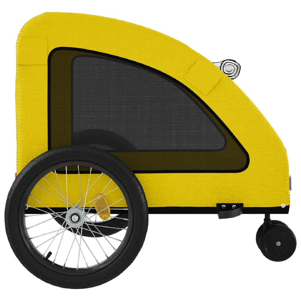 Glamorous Pups : vidaXL Pet Bike Trailer Yellow Oxford fabric, Iron, PVC Durable