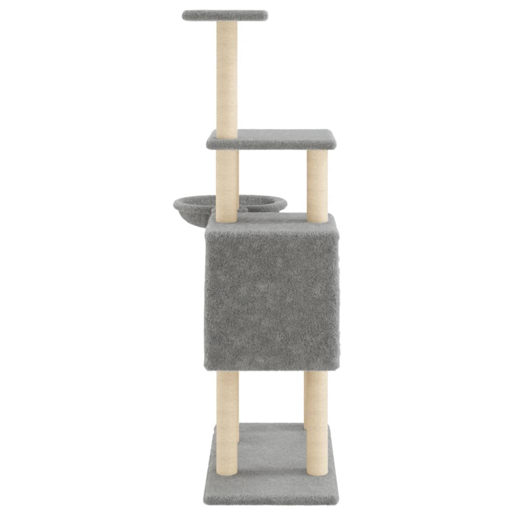 Glamorous Pups : vidaXL Cat Tree Light Gray Engineered wood, plush, sisal Large Durable