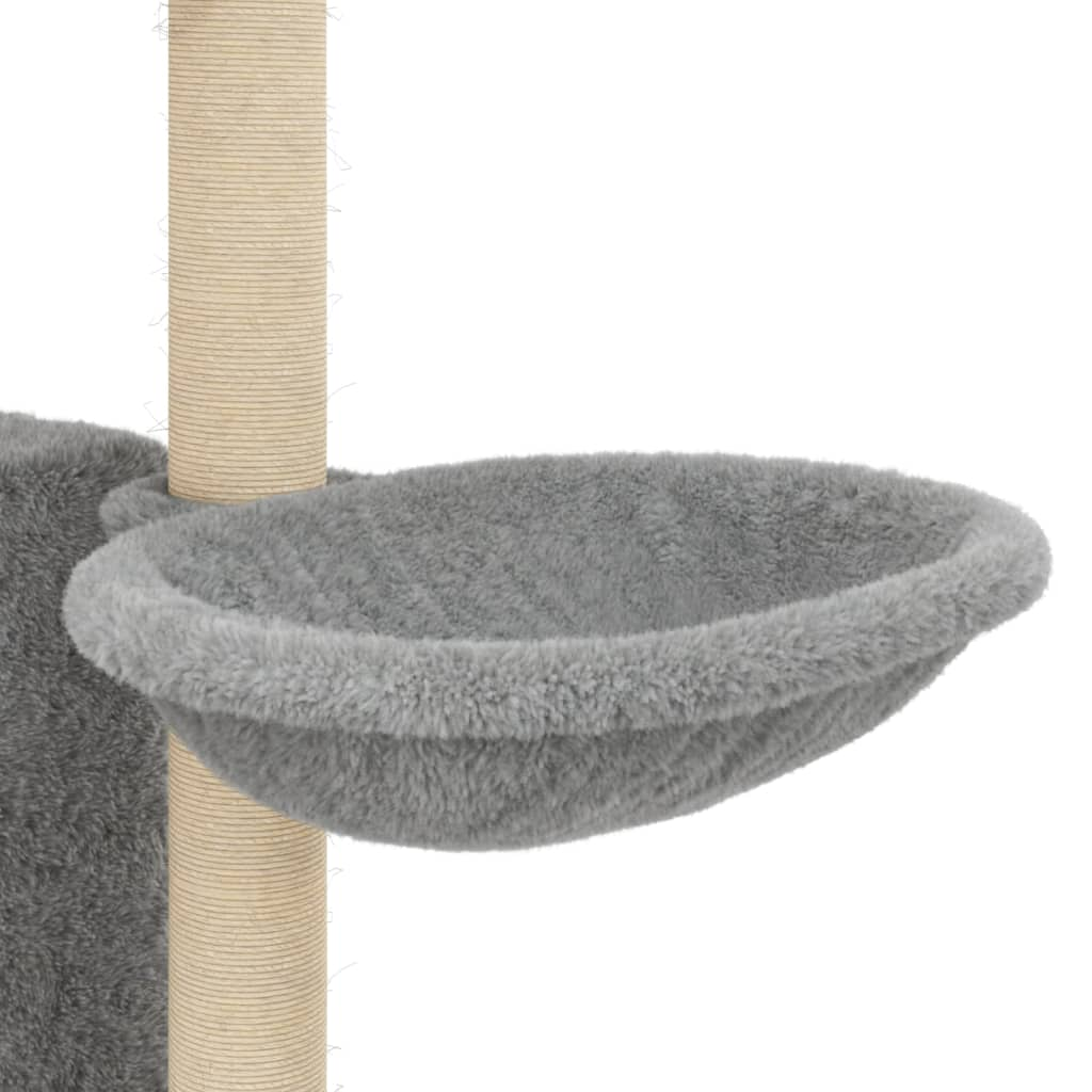 Glamorous Pups : vidaXL Cat Tree Light Gray Engineered wood, plush, sisal Large Durable