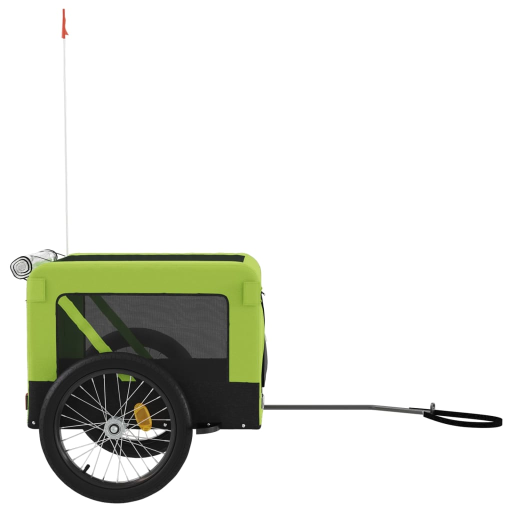 Glamorous Pups : vidaXL Pet Bike Trailer Green, Black Oxford fabric, Iron, PVC Durable