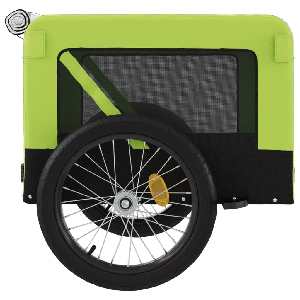 Glamorous Pups : vidaXL Pet Bike Trailer Green, Black Oxford fabric, Iron, PVC Durable