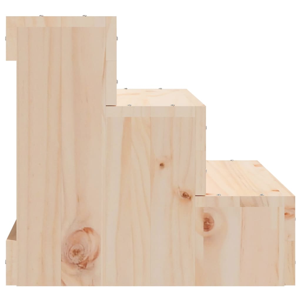Glamorous Pups : vidaXL Pet Stair Pine Solid Pine Wood Medium Durable Pet Stair