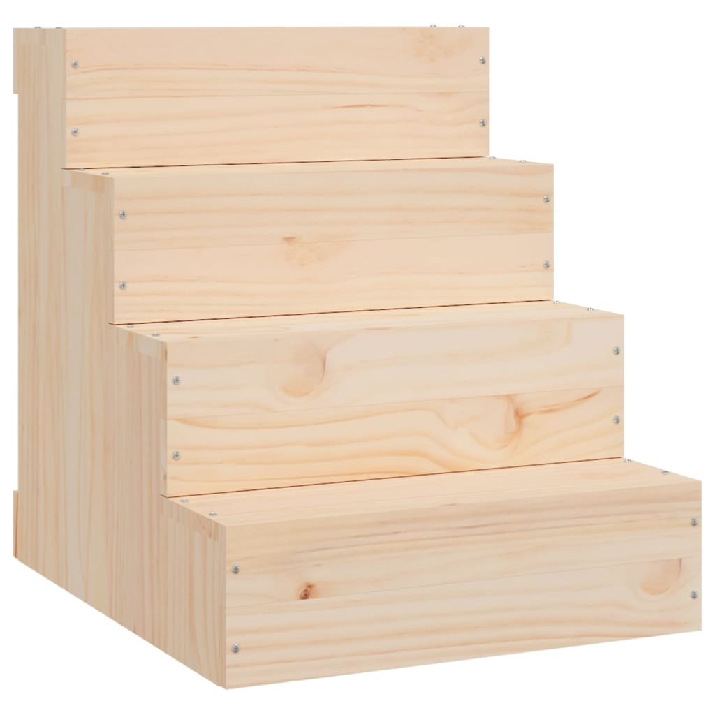 Glamorous Pups : vidaXL Pet Stair 15.7x19.3x18.5" Solid Wood Pine