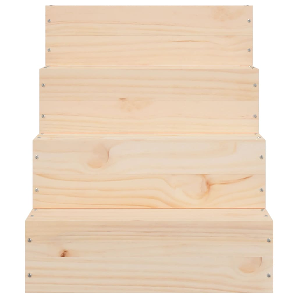 Glamorous Pups : vidaXL Pet Stair 15.7x19.3x18.5" Solid Wood Pine