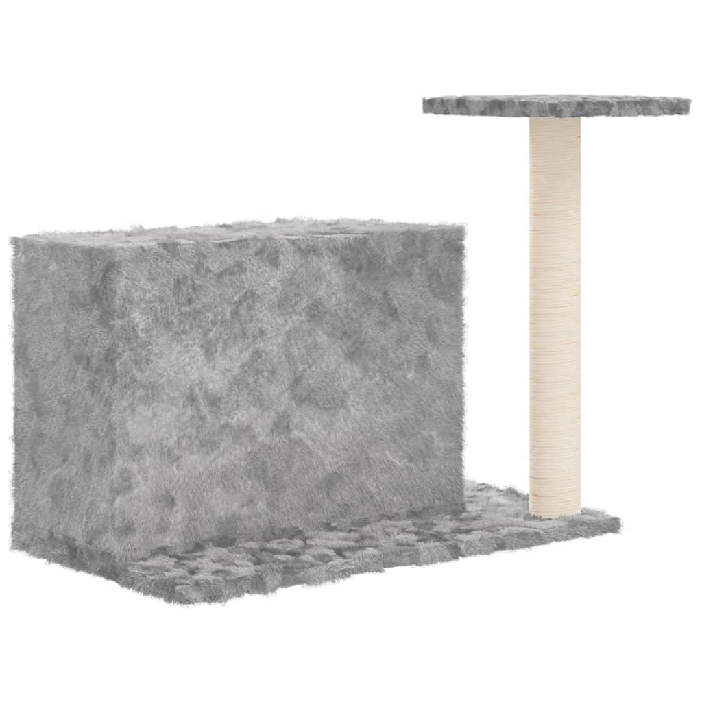 Glamorous Pups : vidaXL Cat Tree Light Gray Engineered Wood, Plush, Sisal Medium Durable