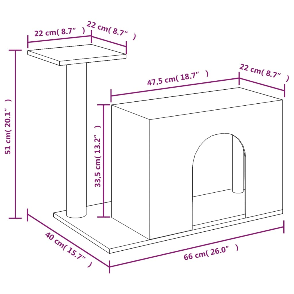 Glamorous Pups : vidaXL Cat Tree Cream Engineered wood, plush, sisal Medium Durable