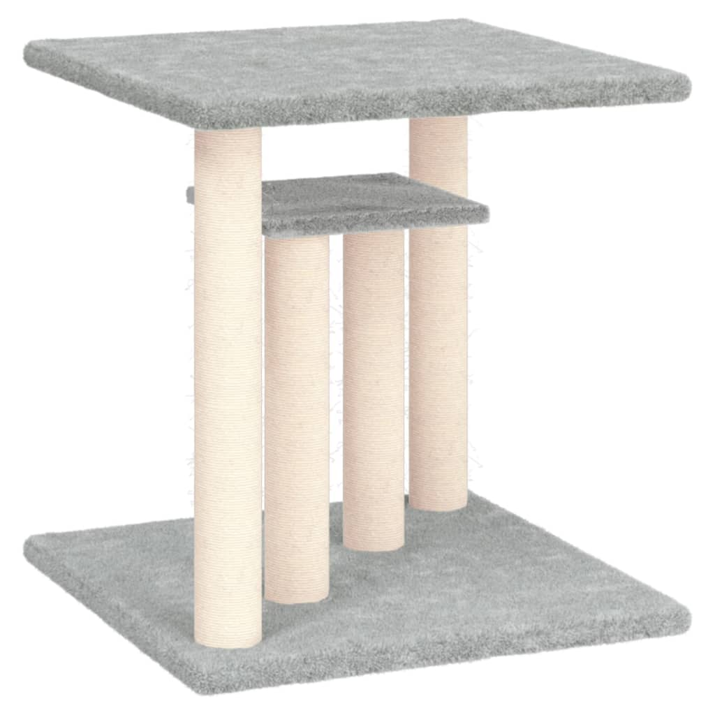 Glamorous Pups : vidaXL Cat Scratching Post Light Grey Engineered Wood, Plush, Sisal