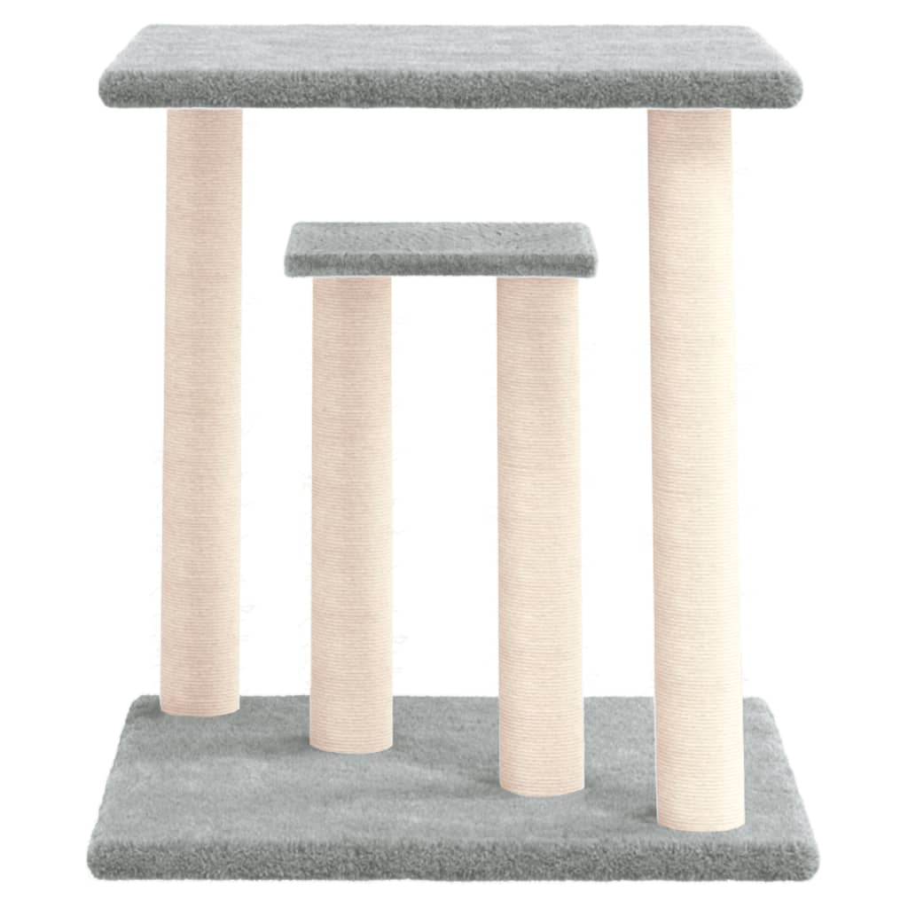 Glamorous Pups : vidaXL Cat Scratching Post Light Grey Engineered Wood, Plush, Sisal