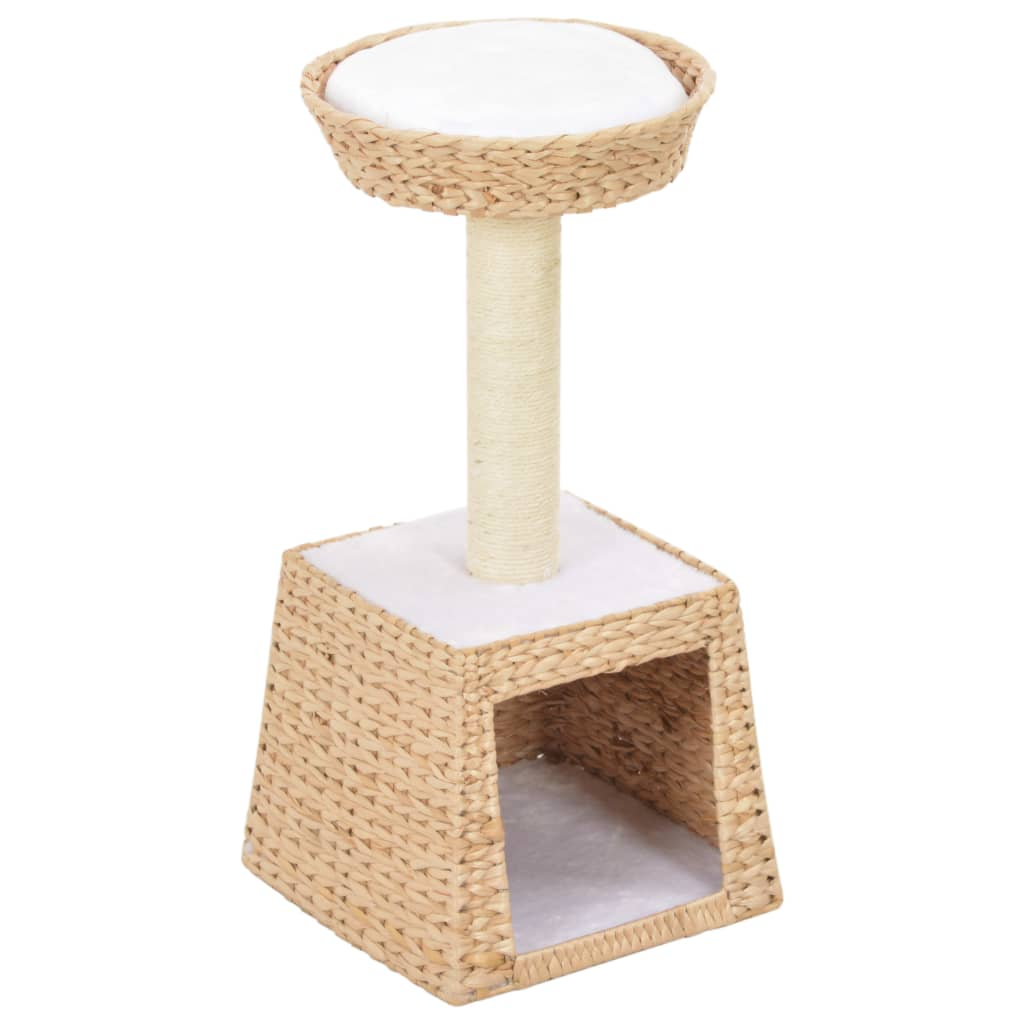 Glamorous Pups : vidaXL Cat Tree Natural Seagrass, soft plush, sisal rope Compact