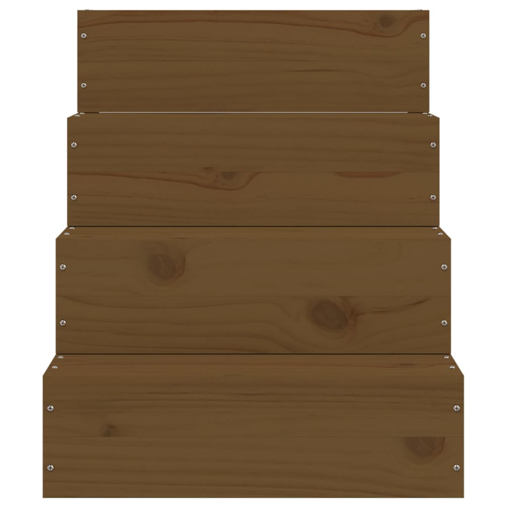Glamorous Pups : vidaXL Pet Stair Honey brown Solid pine wood 15.7x19.3x18.5 in Durable