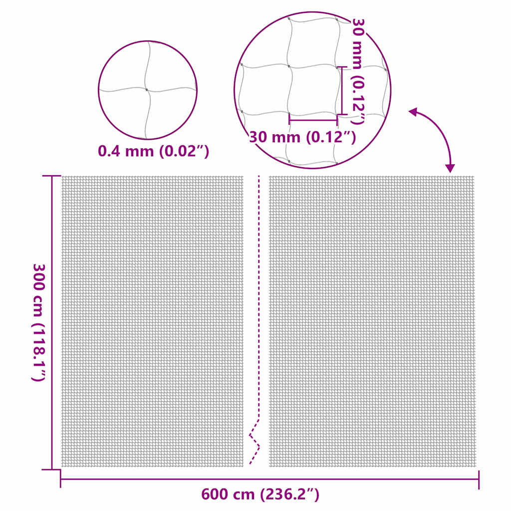 Glamorous Pups : vidaXL Cat Net Clear Nylon 19.7 x 9.8 ft Collapsible Cat Net