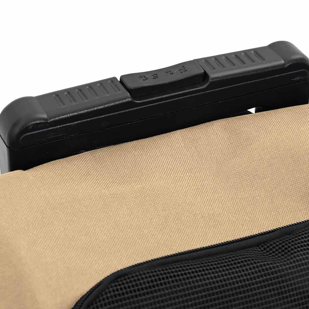 Glamorous Pups : vidaXL Pet Trolley 3-in-1 Design Sand 18.9x12.6x(22.4–41.7)" Oxford Fabric