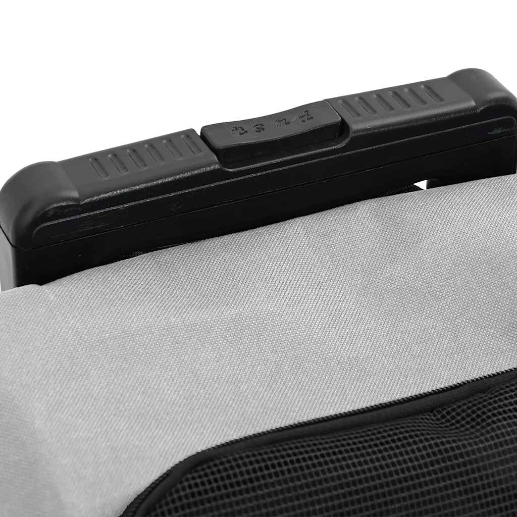 Glamorous Pups : vidaXL Pet Trolley 3-in-1 Design Grey 18.9x12.6x(22.4–41.7)" Oxford Fabric