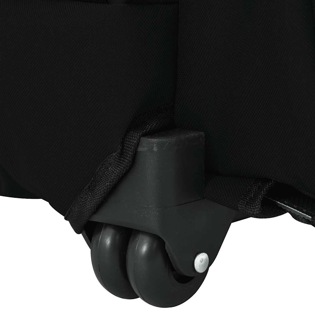 Glamorous Pups : vidaXL Pet Trolley 3-in-1 Design Black 18.9x12.6x(22.4–41.7)" Oxford Fabric