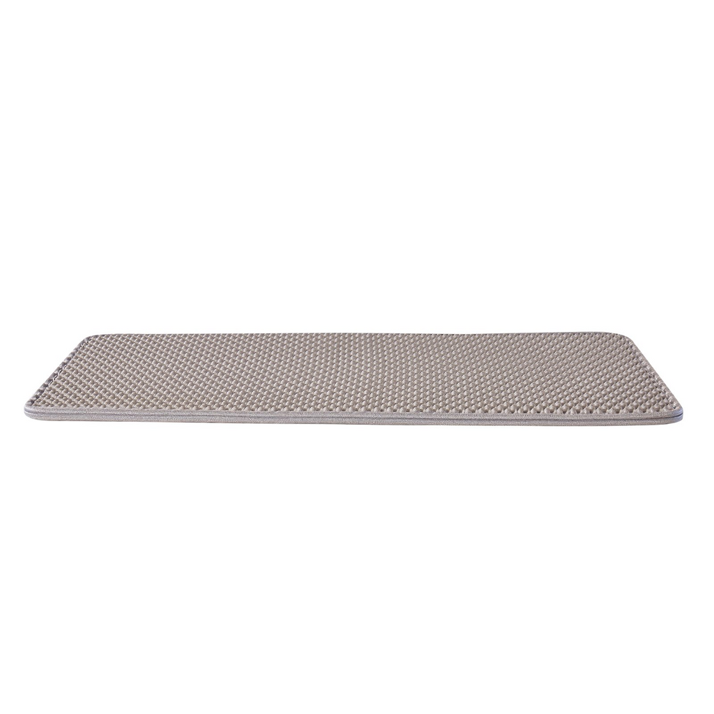 Glamorous Pups : VEVOR Cat Litter Mat – 24" x 15" Double-Layer Non-Slip Waterproof Litter Box Mat | Honeycomb Design, Washable & Soft on Paws (Gray)