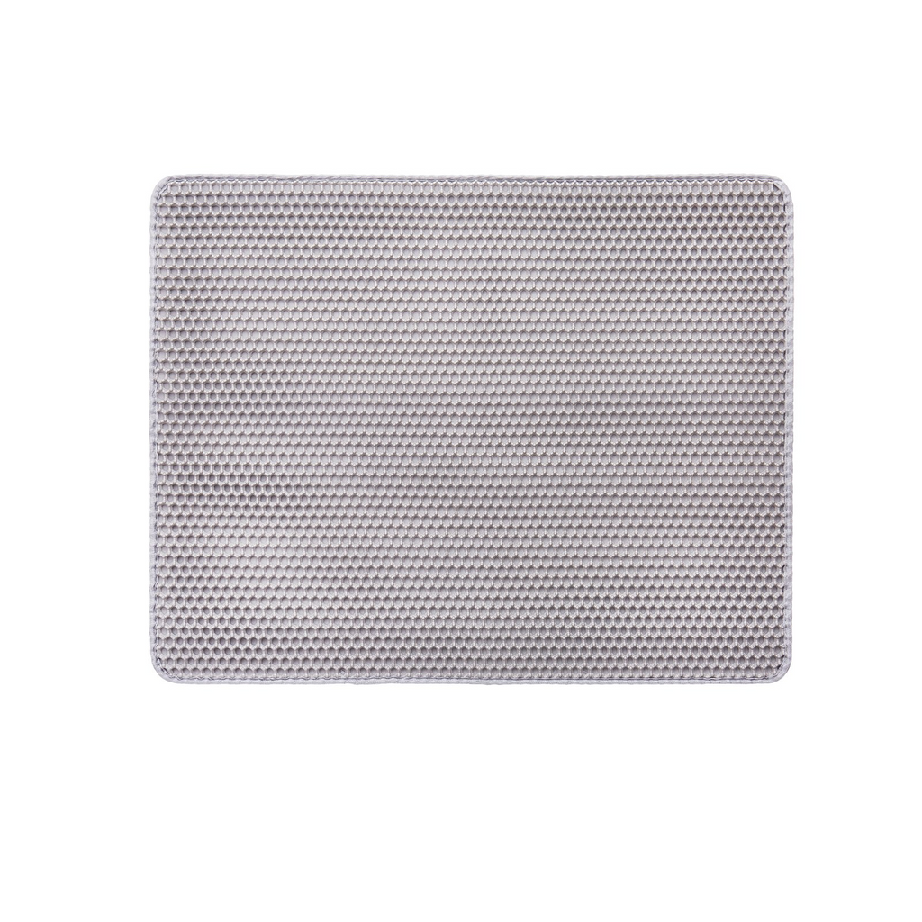 Glamorous Pups : VEVOR Cat Litter Mat – 30" x 24" Double-Layer Honeycomb Design | Non-Slip, Urine-Proof & Washable Litter Trapping Mat for Indoor Cats (Gray)