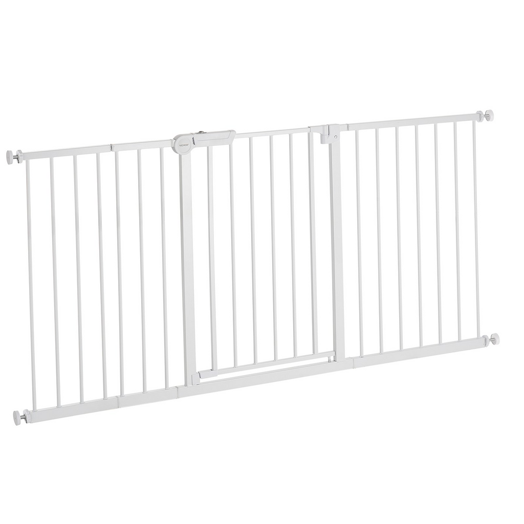 White metal gate on a white background