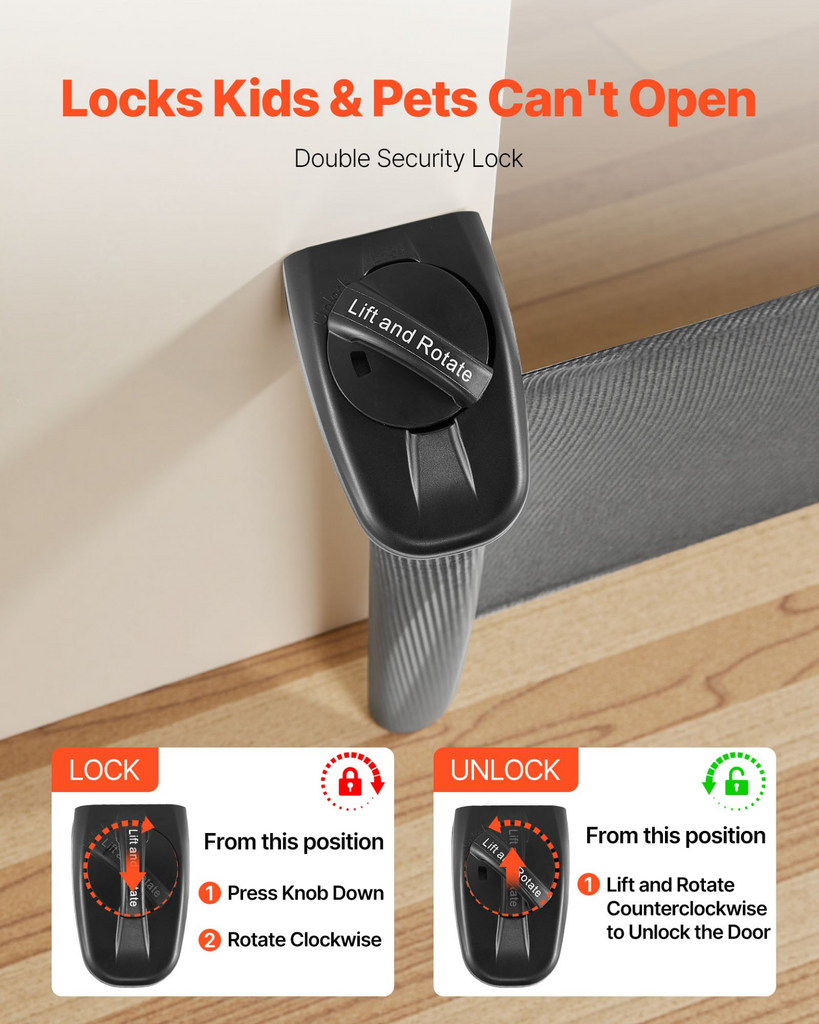 Glamorous Pups : VEVOR Retractable Baby & Pet Gate | 57” Wide x 38.5” Tall Mesh Safety Gate with Security Lock – No-Trip Design for Stairs, Hallways & Doorways, Indoor/Outdoor Use (Black)