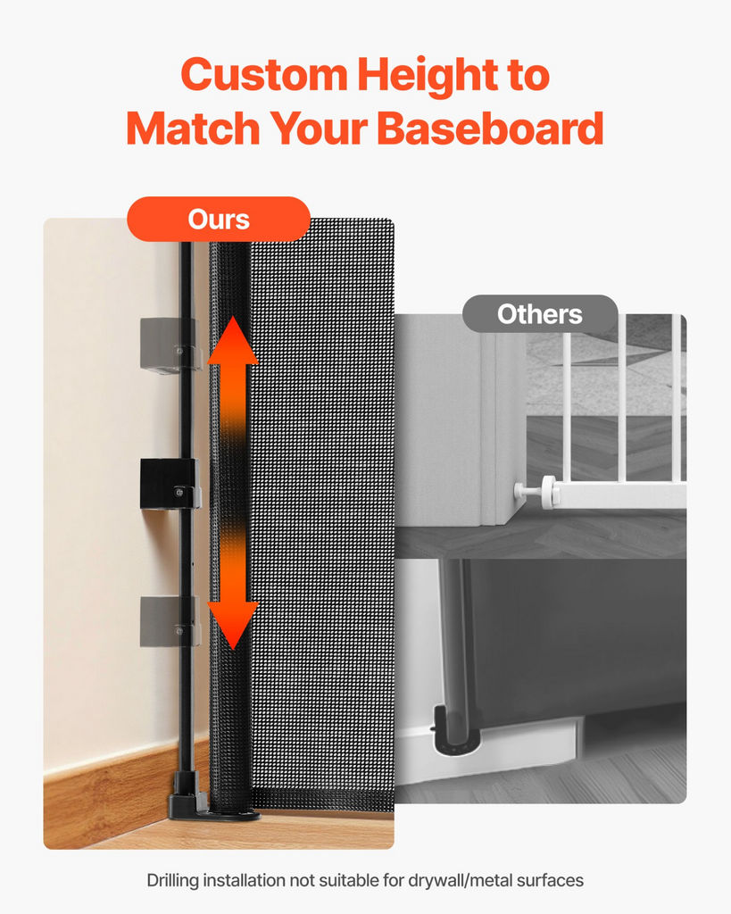 Glamorous Pups : VEVOR Retractable Baby & Pet Safety Gate | 56.3” Wide x 31.3” Tall – Black Mesh Barrier with Security Lock, No-Trip Walkthrough, Indoor/Outdoor Use