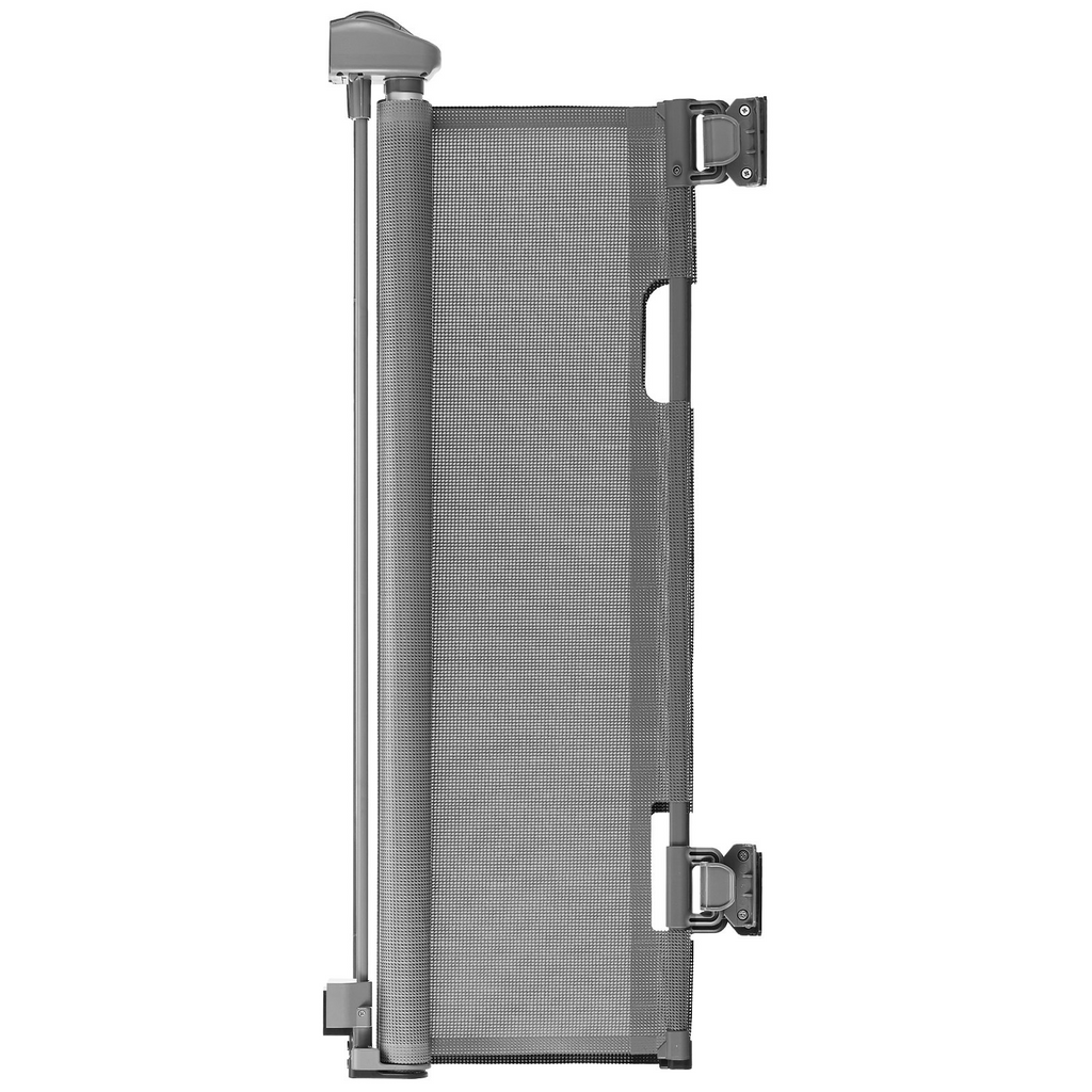 Glamorous Pups : VEVOR Retractable Baby & Pet Gate | 72.8” Wide x 31.3” Tall Mesh Safety Barrier with Security Lock – Gray