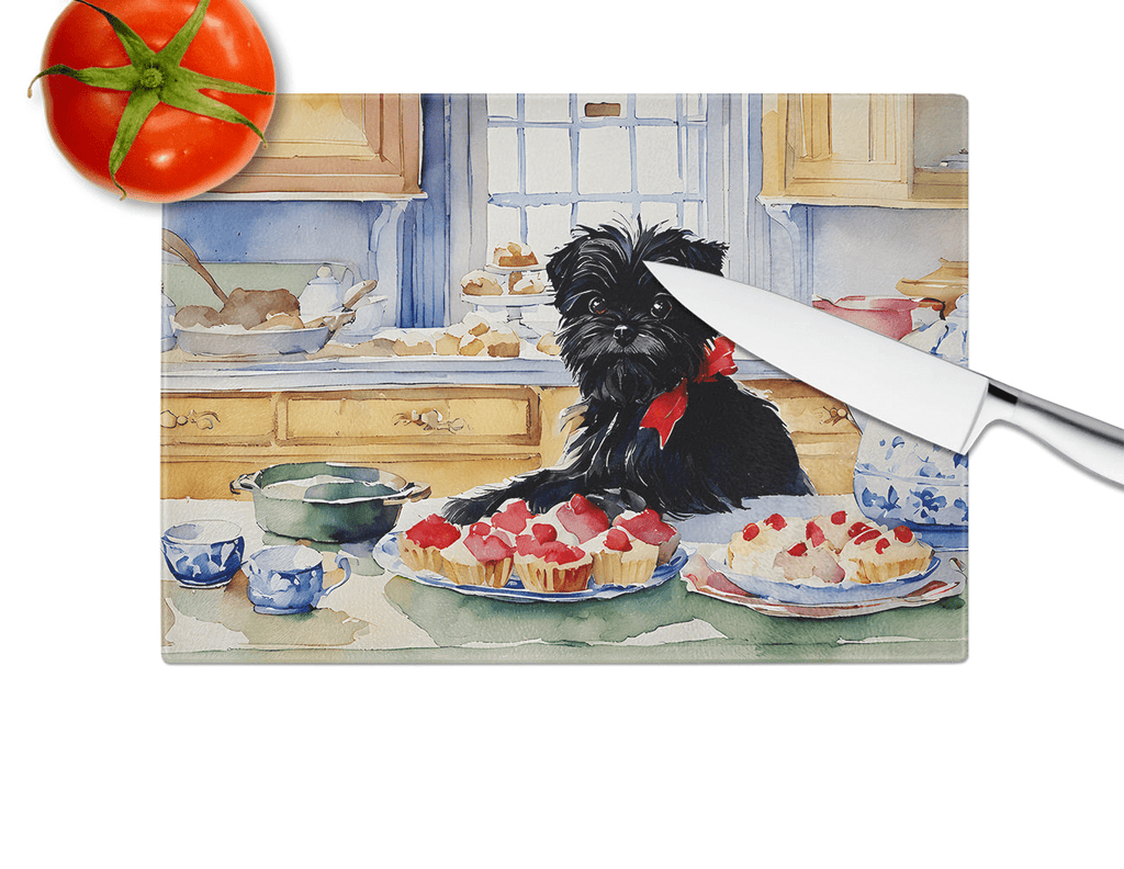 Glamorous Pups : Affenpinscher Christmas Cookies Glass Cutting Board