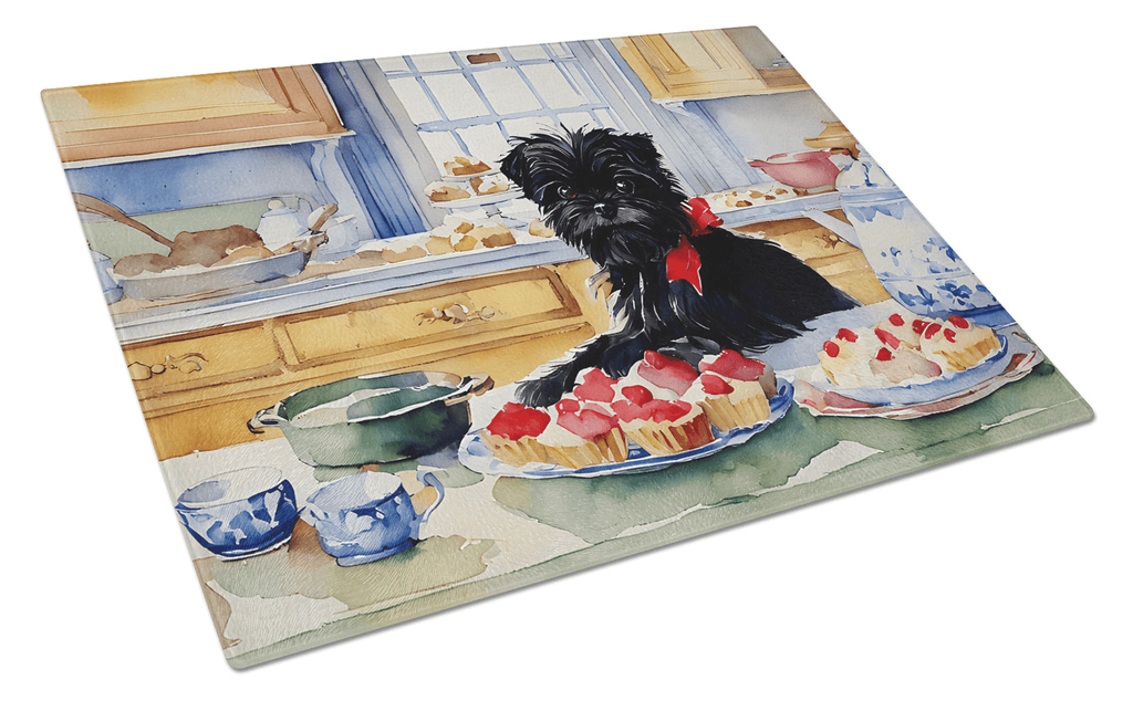 Glamorous Pups : Affenpinscher Christmas Cookies Glass Cutting Board