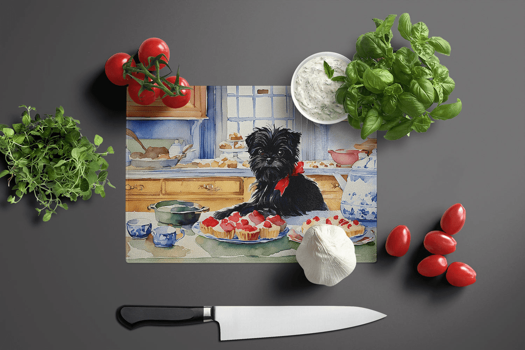 Glamorous Pups : Affenpinscher Christmas Cookies Glass Cutting Board