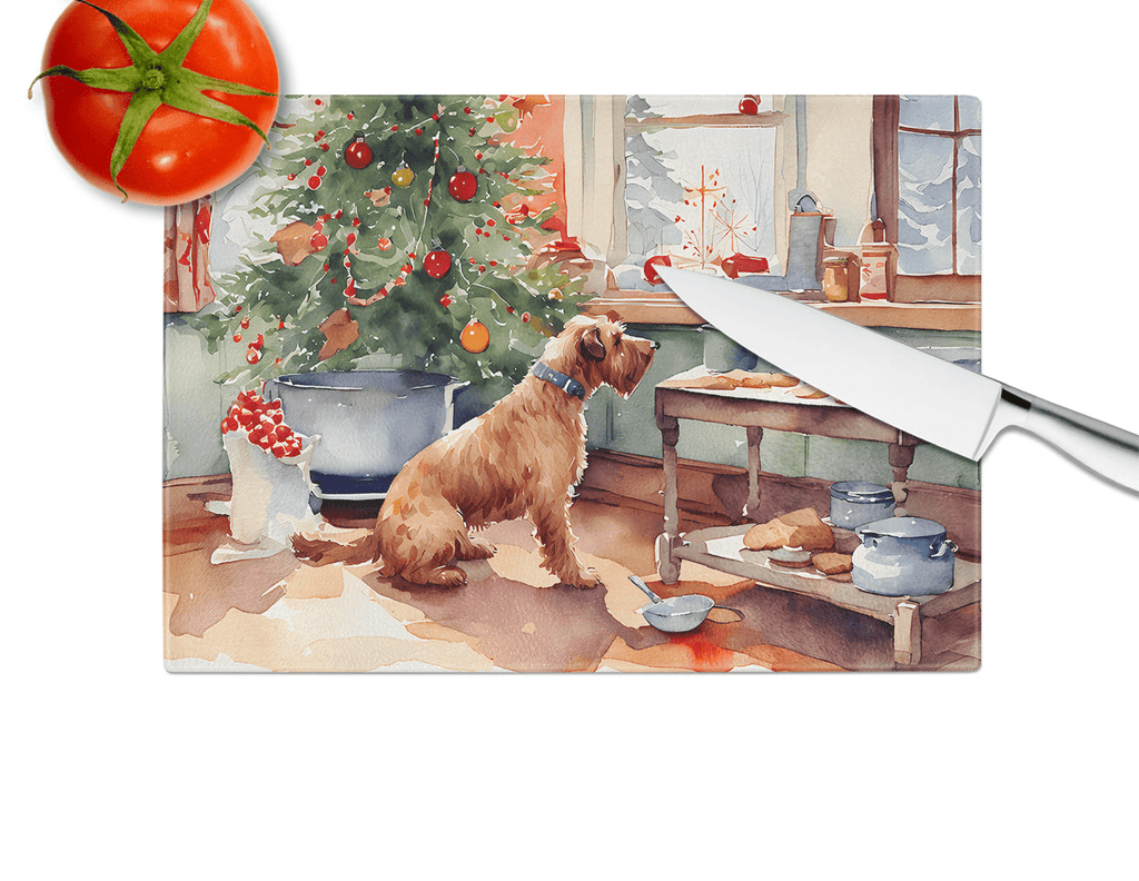 Glamorous Pups : Airedale Terrier Christmas Cookies Glass Cutting Board