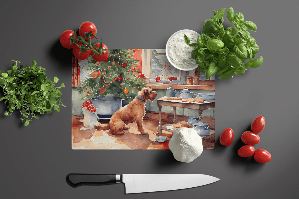 Glamorous Pups : Airedale Terrier Christmas Cookies Glass Cutting Board