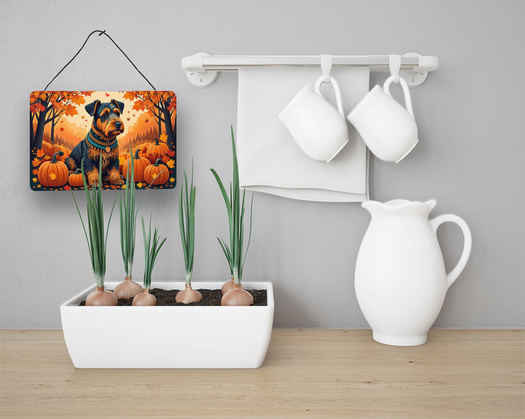 Glamorous Pups : Airedale Terrier Fall Wall or Door Hanging Prints