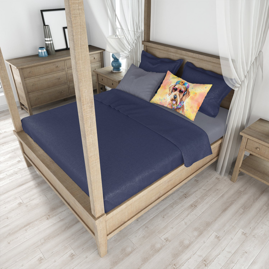 Glamorous Pups : Airedale Terrier Hippie Dawg Standard Pillowcase