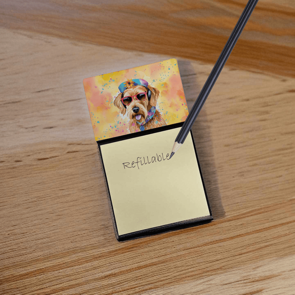 Glamorous Pups : Airedale Terrier Hippie Dawg Sticky Note Holder