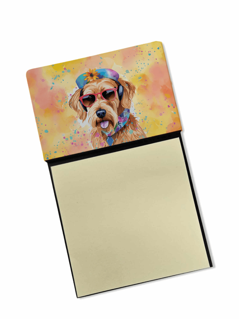Glamorous Pups : Airedale Terrier Hippie Dawg Sticky Note Holder