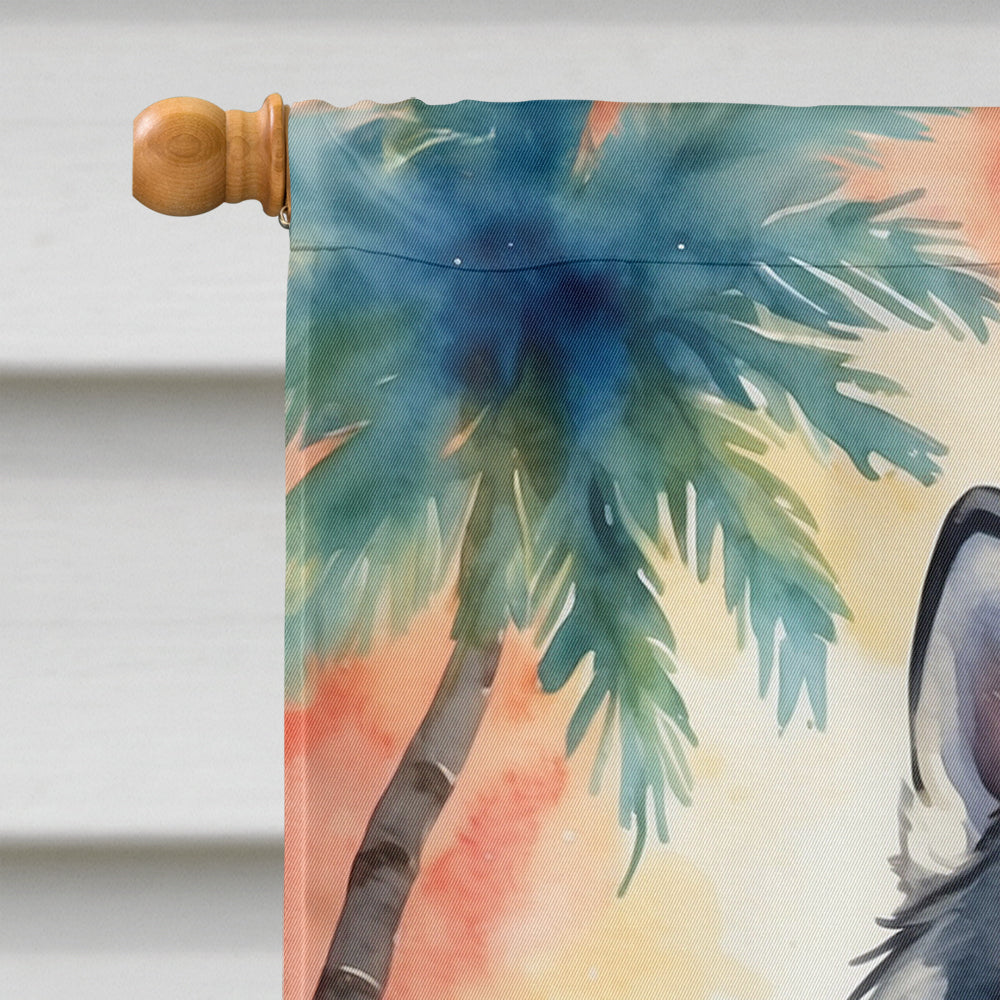 Glamorous Pups : Alaskan Malamute Luau House Flag