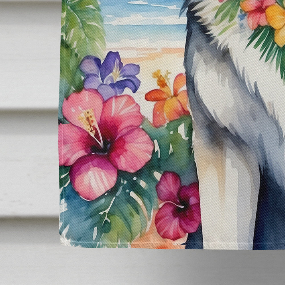 Glamorous Pups : Alaskan Malamute Luau House Flag