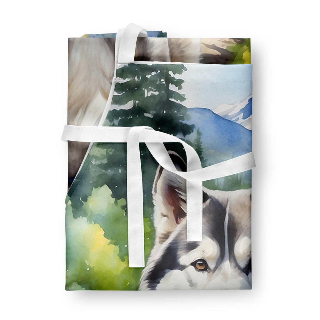 Glamorous Pups : Alaskan Malamute Spring Garden Apron
