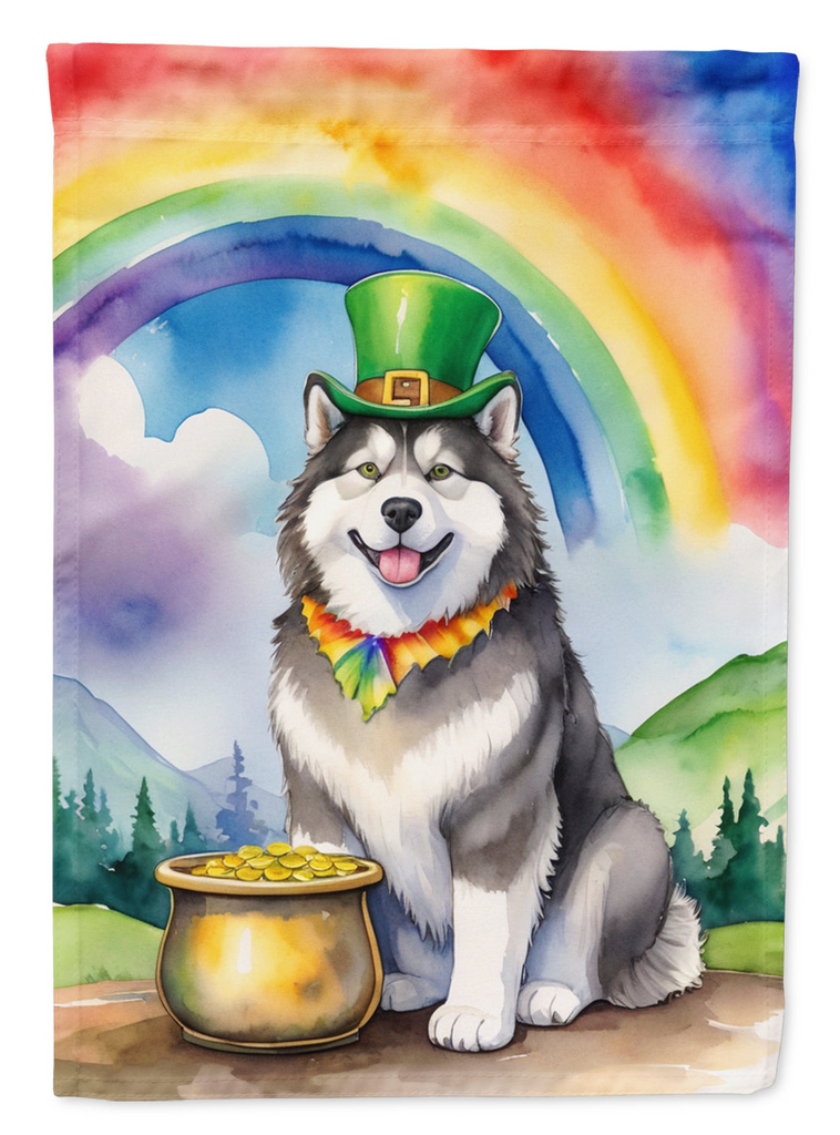 Glamorous Pups : Alaskan Malamute St Patrick's Day House Flag