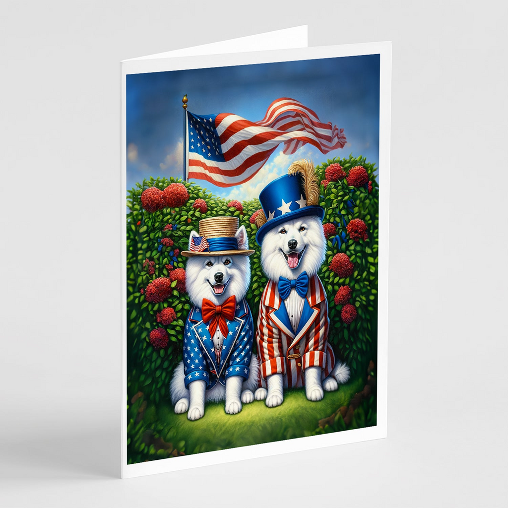 Glamorous Pups : All American American Eskimo Greeting Cards Pack of 8