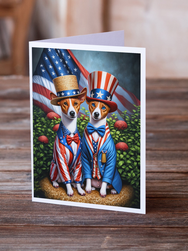Glamorous Pups : All American Basenji Greeting Cards Pack of 8