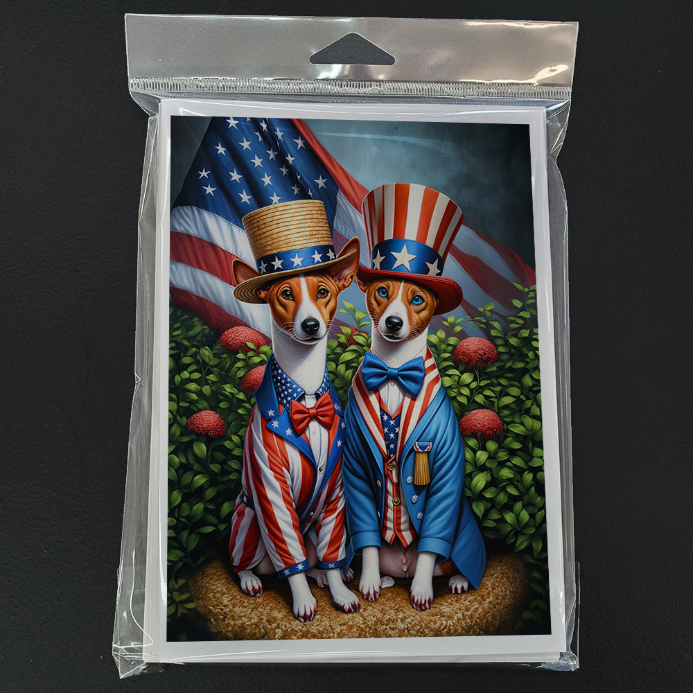 Glamorous Pups : All American Basenji Greeting Cards Pack of 8