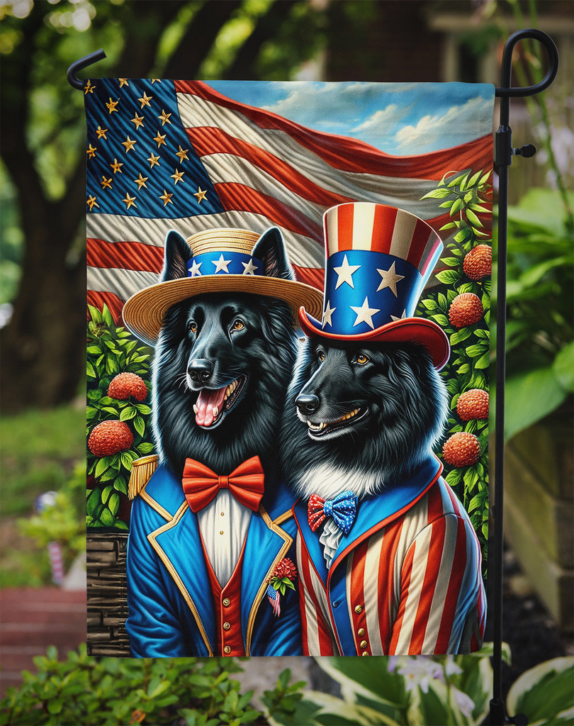 Glamorous Pups : All American Belgian Sheepdog Garden Flag