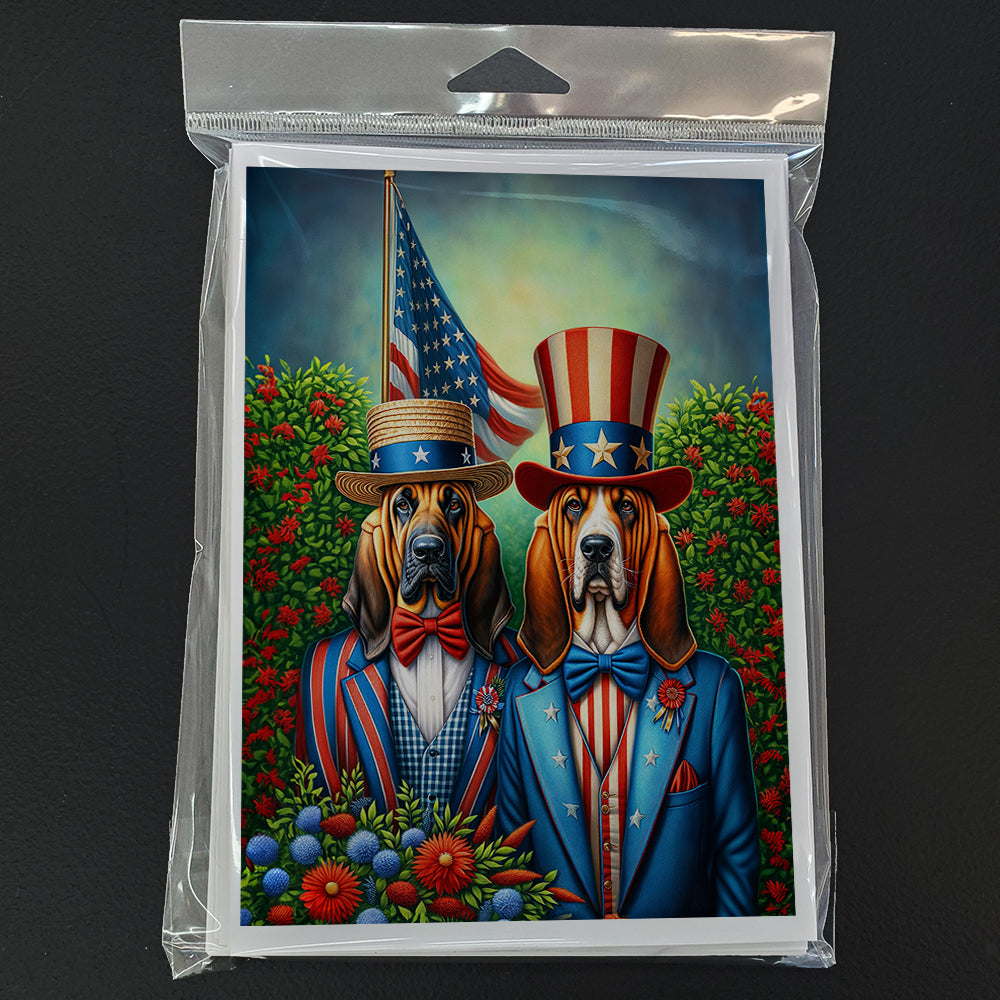 Glamorous Pups : All American Bloodhound Greeting Cards Pack of 8