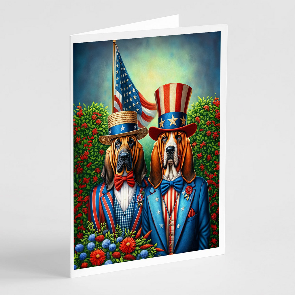 Glamorous Pups : All American Bloodhound Greeting Cards Pack of 8