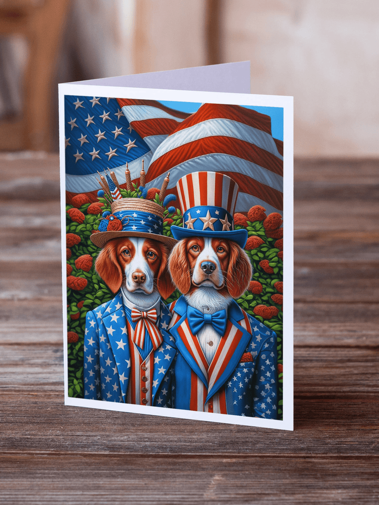 Glamorous Pups : All American Brittany Greeting Cards Pack of 8
